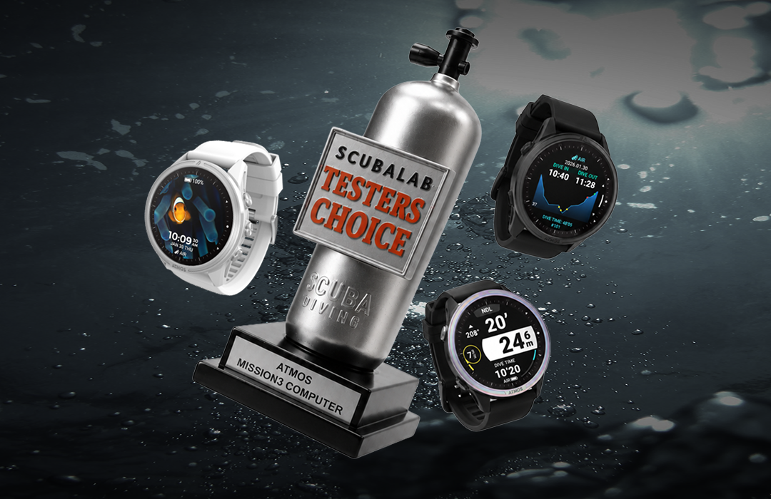 ATMOS MISSION3 獲頒 ScubaLab Testers' Choice 獎盃